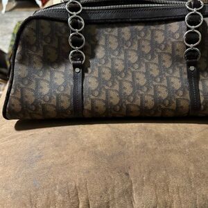 Dior Monogram Black and Brown Bag